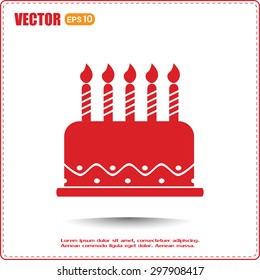 Vector icon cake