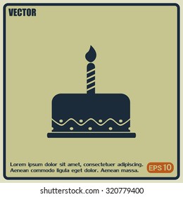 Vector icon cake