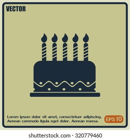 Vector icon cake