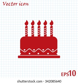 Vector icon cake
