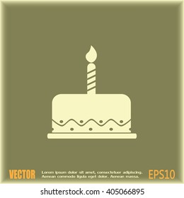 Vector icon cake