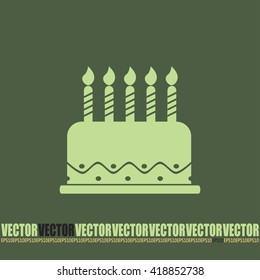 Vector icon cake