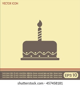 Vector icon cake