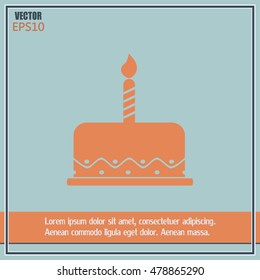 Vector icon cake