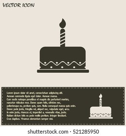 Vector icon cake