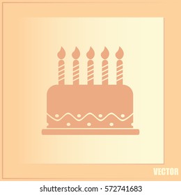 Vector icon cake