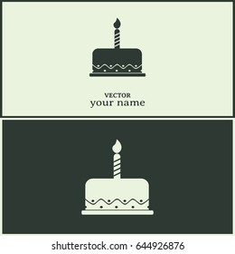 Vector icon cake