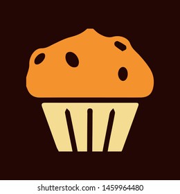 Vector icon of cake with chocolate