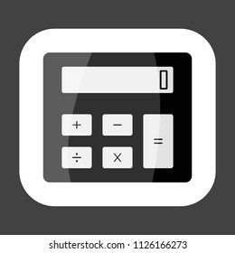 Vector icon calculato rcolored sticker. Layers grouped for easy editing illustration. For your design.