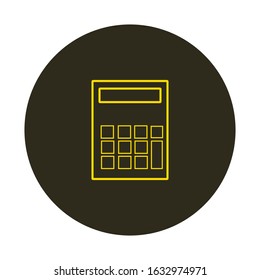 vector icon, calculator with small screen