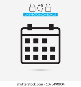 Vector icon calendar 10 EPS