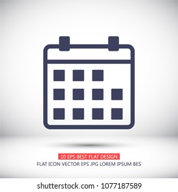 Vector icon calendar 10 EPS