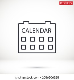 Vector icon calendar 10 EPS