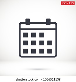 Vector icon calendar 10 EPS