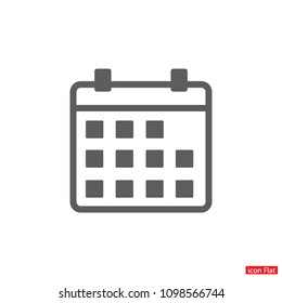 Vector icon calendar 10 EPS