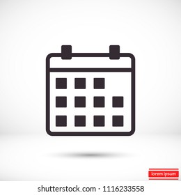 Vector icon calendar 10 EPS