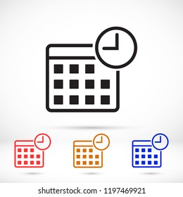 Vector icon calendar 10 EPS