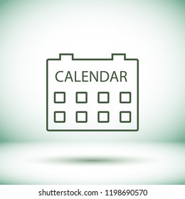 Vector icon calendar 10 EPS
