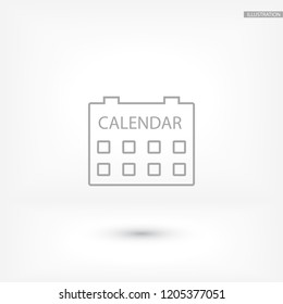 Vector icon calendar 10 EPS