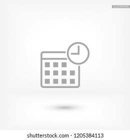 Vector icon calendar 10 EPS