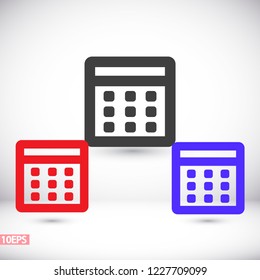 Vector icon calendar 10 EPS