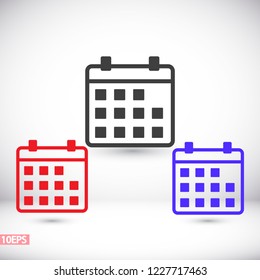Vector icon calendar 10 EPS