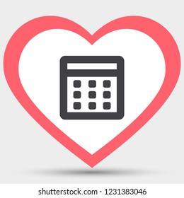 Vector icon calendar 10 EPS
