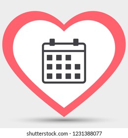 Vector icon calendar 10 EPS