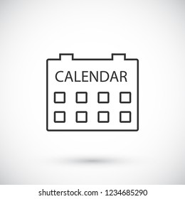 Vector icon calendar 10 EPS