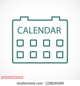 Vector icon calendar 10 EPS