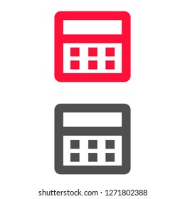 Vector icon calendar 10 EPS