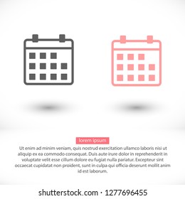Vector icon calendar 10 EPS