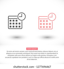 Vector icon calendar 10 EPS