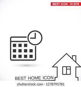 Vector icon calendar 10 EPS