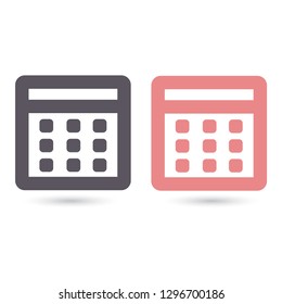 Vector icon calendar 10 EPS