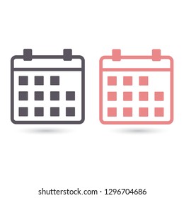 Vector icon calendar 10 EPS
