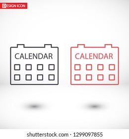 Vector icon calendar 10 EPS