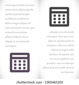 Vector icon calendar 10 EPS