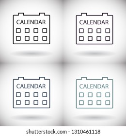 Vector icon calendar 10 EPS