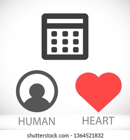 Vector icon calendar 10 EPS