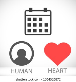 Vector icon calendar 10 EPS