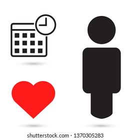 Vector icon calendar 10 EPS
