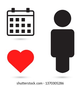 Vector icon calendar 10 EPS