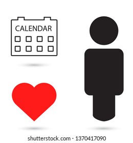 Vector icon calendar 10 EPS