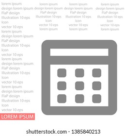 Vector icon calendar 10 EPS . Lorem Ipsum Illustration design