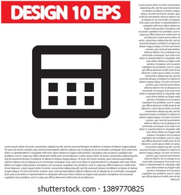 Vector icon calendar 10 EPS . Lorem Ipsum Illustration design