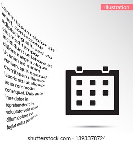 Vector icon calendar 10 EPS . Lorem Ipsum Illustration design