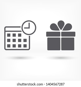 Vector icon calendar 10 EPS .  Illustration design