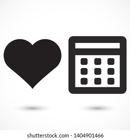 Vector icon calendar 10 EPS . Lorem Ipsum Illustration design
