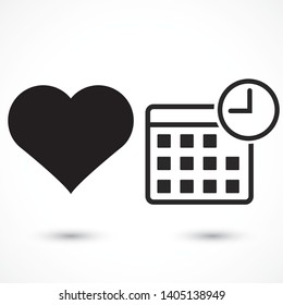 Vector icon calendar 10 EPS . Lorem Ipsum Illustration design